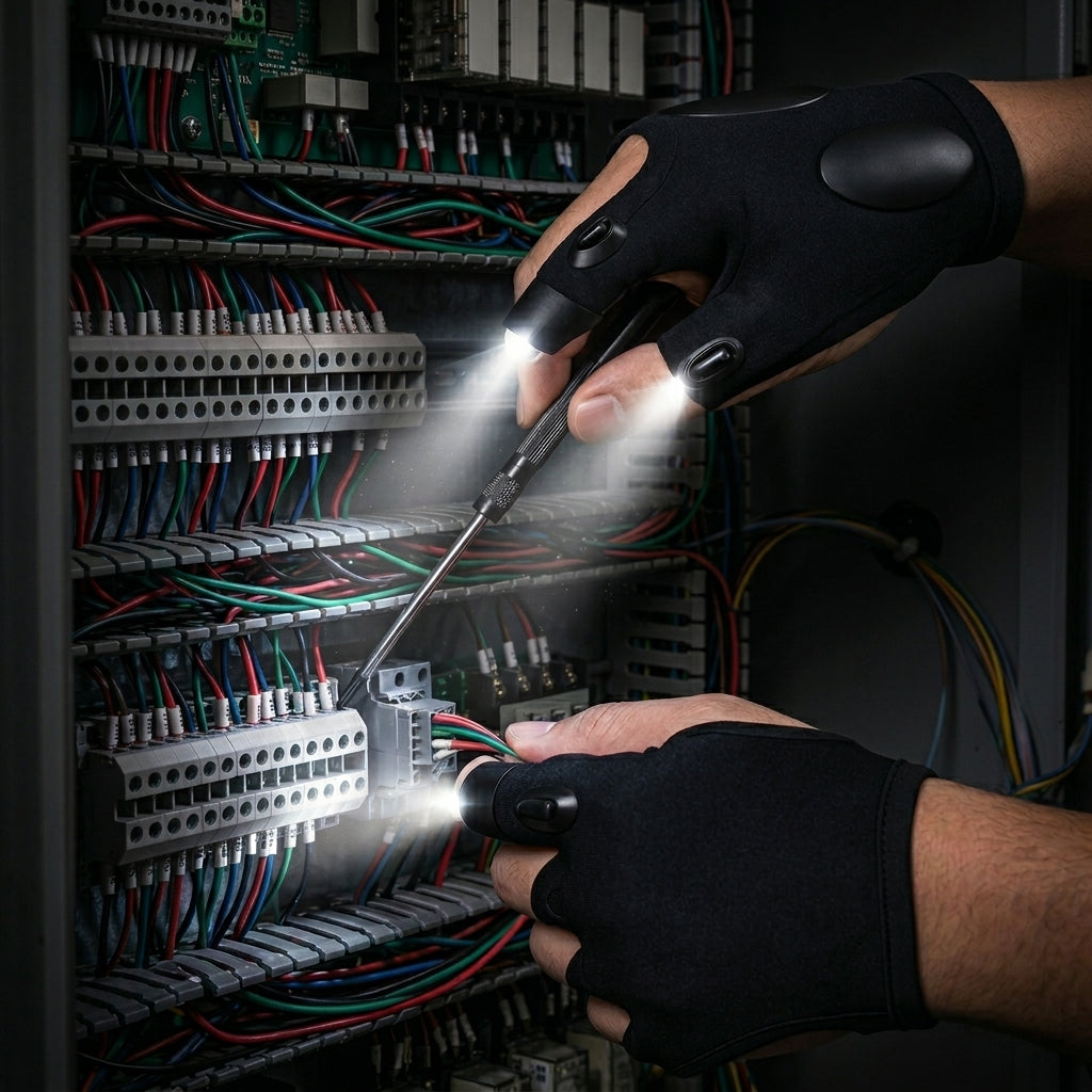 Hands-Free LED Work Gloves