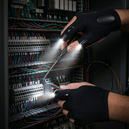 Hands-Free LED Work Gloves