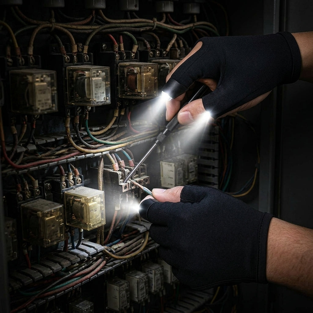 Hands-Free LED Work Gloves