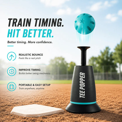 Portable Automatic Baseball Batting Training Tee Popper