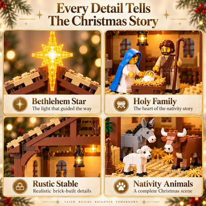 🔥 Build The Christmas Story – Nativity Scene Building Block Set