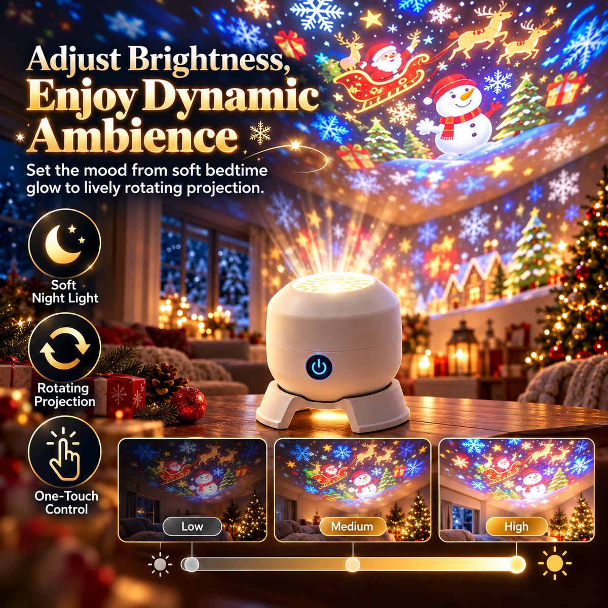 ✨Christmas Rotating Projector Light 🎄