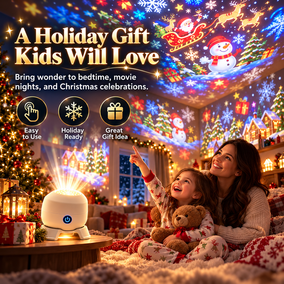 ✨Christmas Rotating Projector Light 🎄