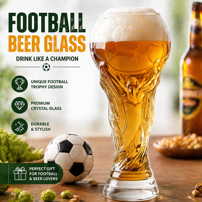 Soccer Trophy Beer Glass | Game Day Gift For Soccer Fans & Beer Lovers