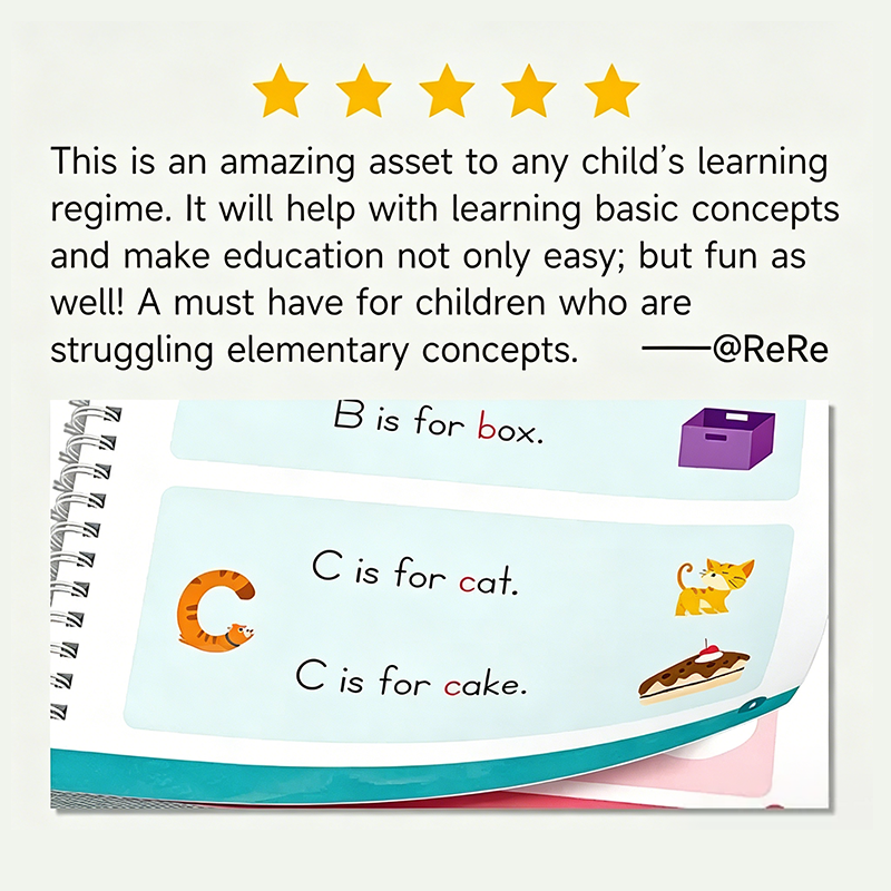 Kids Reusable Writing Workbook, Early Learning Gift