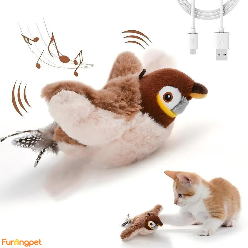 Interactive Chirping & Flapping Toy for Pets