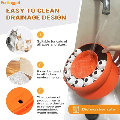 Cat Puzzle Slow Feeder Bowl