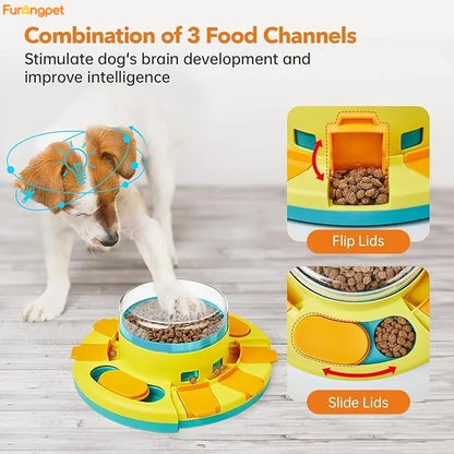 Furongpet🐶Interactive Slow Feeder Dog Bowl – 2-in-1 Puzzle Feeding Bowl for Mental Stimulation