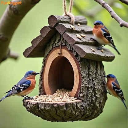 Vintage Treehouse Shape Bird Feeder