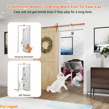 Interactive Electric Cat Teaser Spin Bounce Toy for Indoor Cats