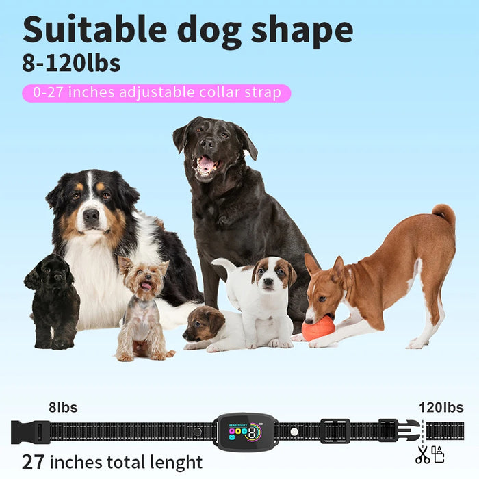 Rechargeable Smart Dog Bark Collar – Adjustable Anti-Bark Training for All Sizes