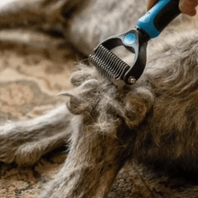Double-Sided Dog Detangling & Deshedding Comb for Matted Hair