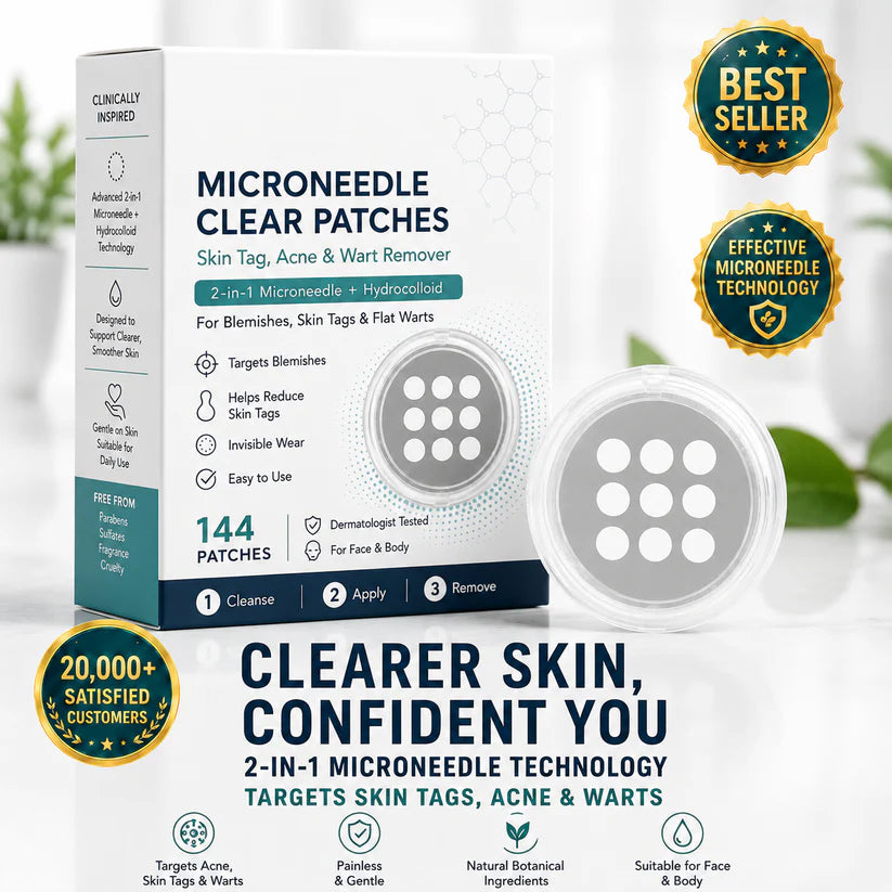 2-in-1 Microneedle Patch🧴 Clear Blemishes, Moles & Warts, Fade Scars, Invisible Face Body Use