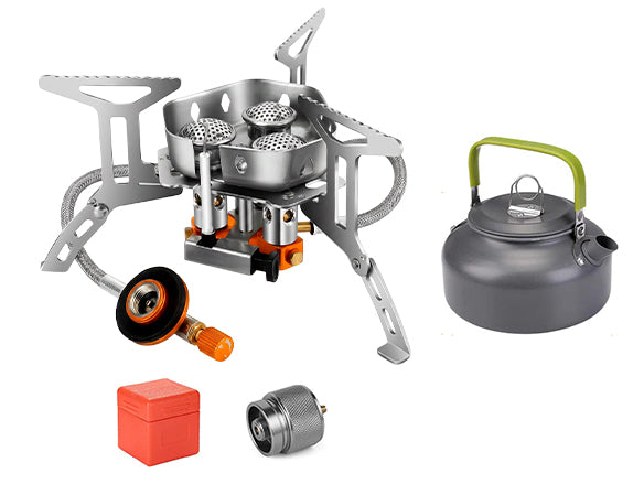 🔥Camping Gas Burner – 5800W, Piezo Ignition, Windproof