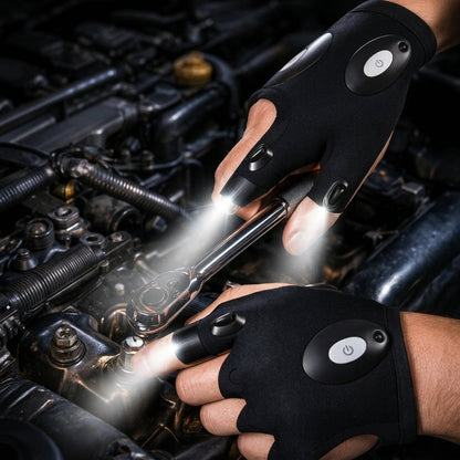 Hands-Free LED Work Gloves