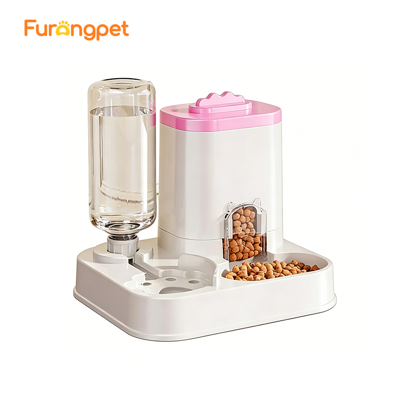2-in-1 Gravity Pet Feeder and Water Dispenser Station