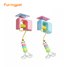 Interactive door yo-yo cat toy with self-play function