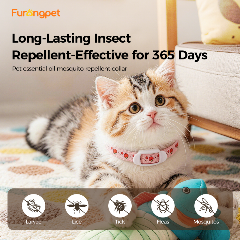Furongpet™ Natural Flea & Tick Collar – Long-Lasting Protection