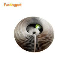Magic Foldable Cat Scratching Board With Bell Accordion