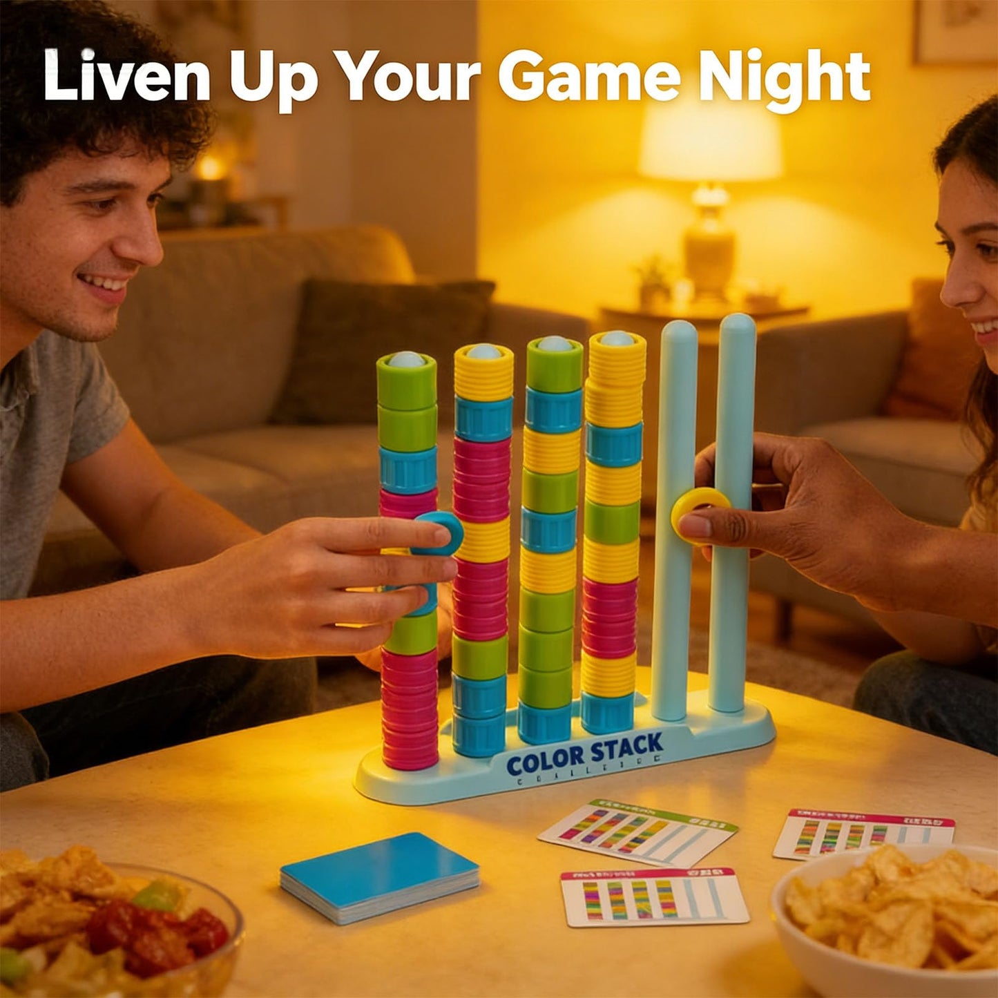 Color Matching Stacking Game — Educational Party Game Toy