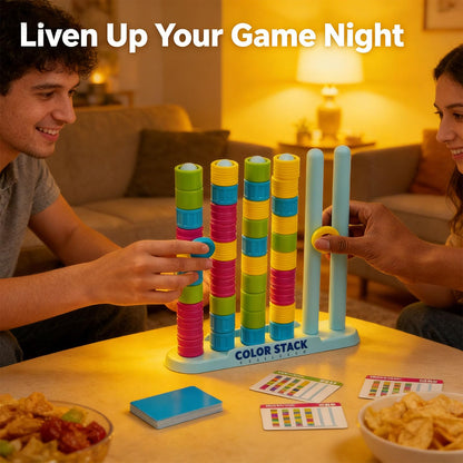 Color Matching Stacking Game — Educational Party Game Toy