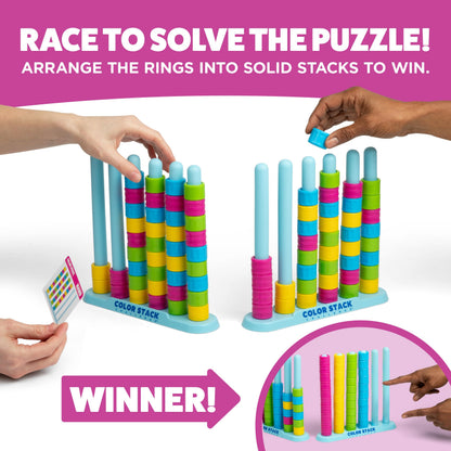 Color Matching Stacking Game — Educational Party Game Toy