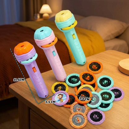Kids Bedtime Story Projection Flashlight Toy for Learning & Fun