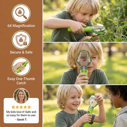 Outdoor Exploration Bug Catcher Featuring 6X Magnifier for Kids Insect Viewing