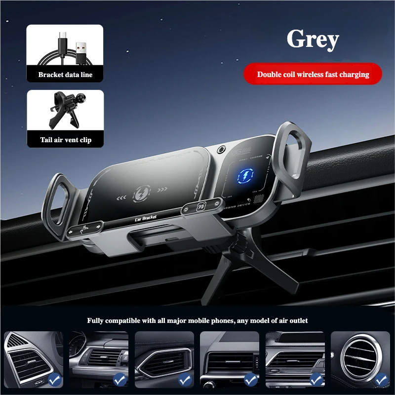 VNSPORT 360° Rotating 15W Wireless Car Charger Mount