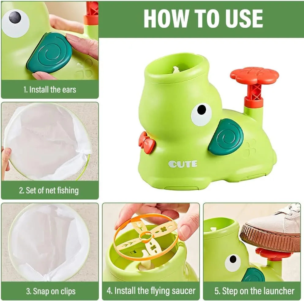 Flying Disc Launcher Elephant Toy
