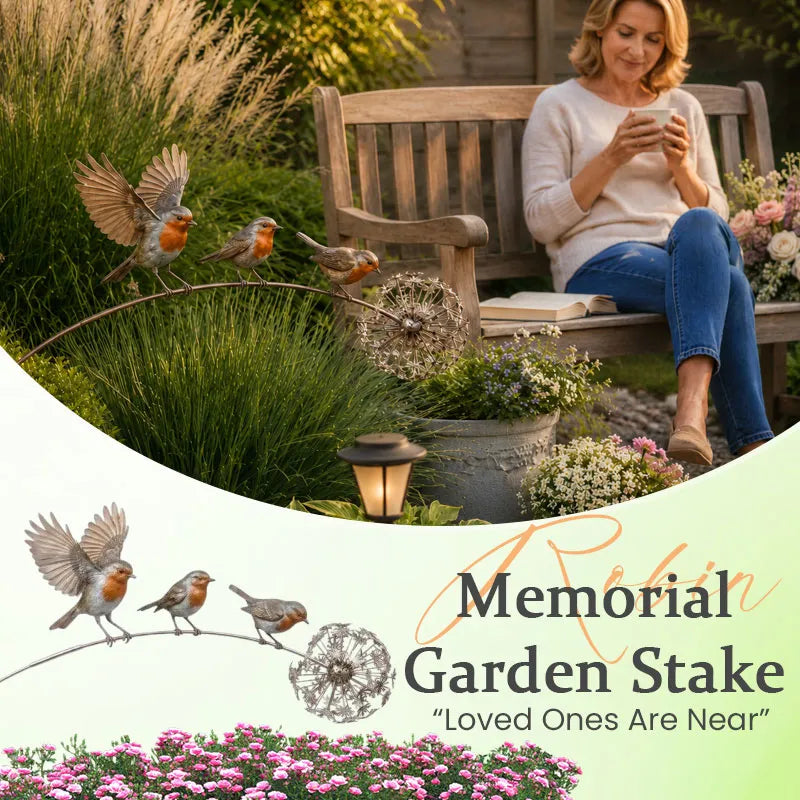 Robin Memorial Garden Stake – Loved Ones Are Near Garden Decor