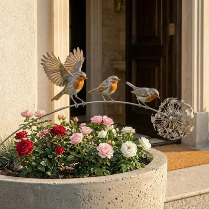 Robin Memorial Garden Stake – Loved Ones Are Near Garden Decor
