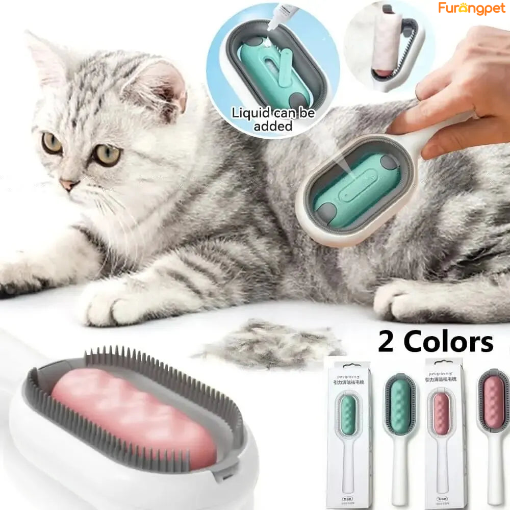 3-in-1 Pet Brush with Water Tank for Cats & Dogs