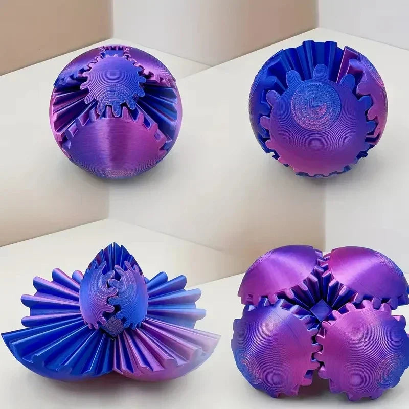 Stress-Relieving Gear 3D-Printed Fidget Ball