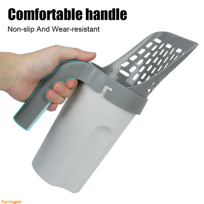 Self-Cleaning Cat Litter Scoop with Integrated Waste Bin