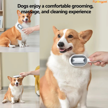 3-in-1 Pet Brush with Water Tank for Cats & Dogs
