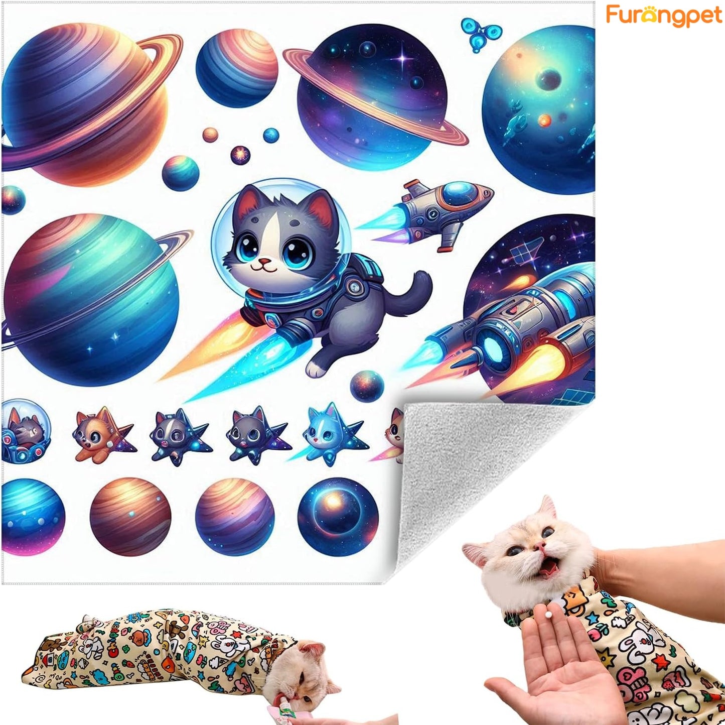 Cat Calming Grooming Wrap Blanket