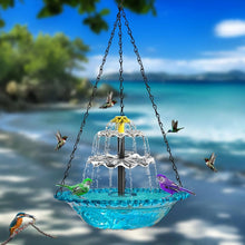 Solar Waterfall Hanging Bird Bath Fountain