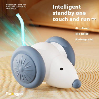 Interactive Electric Mouse Cat Toy with Obstacle Avoidance