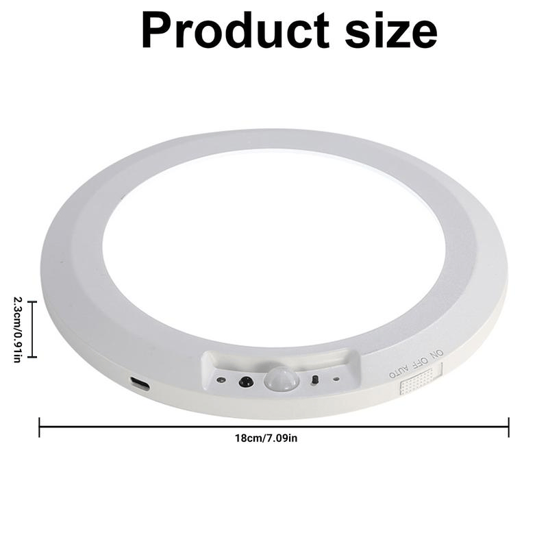 Dimmable rechargeable ceiling light with motion sensor – magnetic & wireless