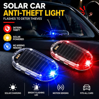 🚨 Solar-Powered Car Security Warning Light