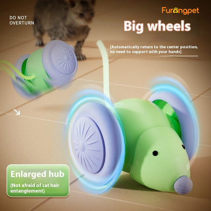 Interactive Electric Mouse Cat Toy with Obstacle Avoidance
