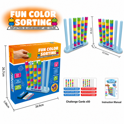 Color Matching Stacking Game — Educational Party Game Toy