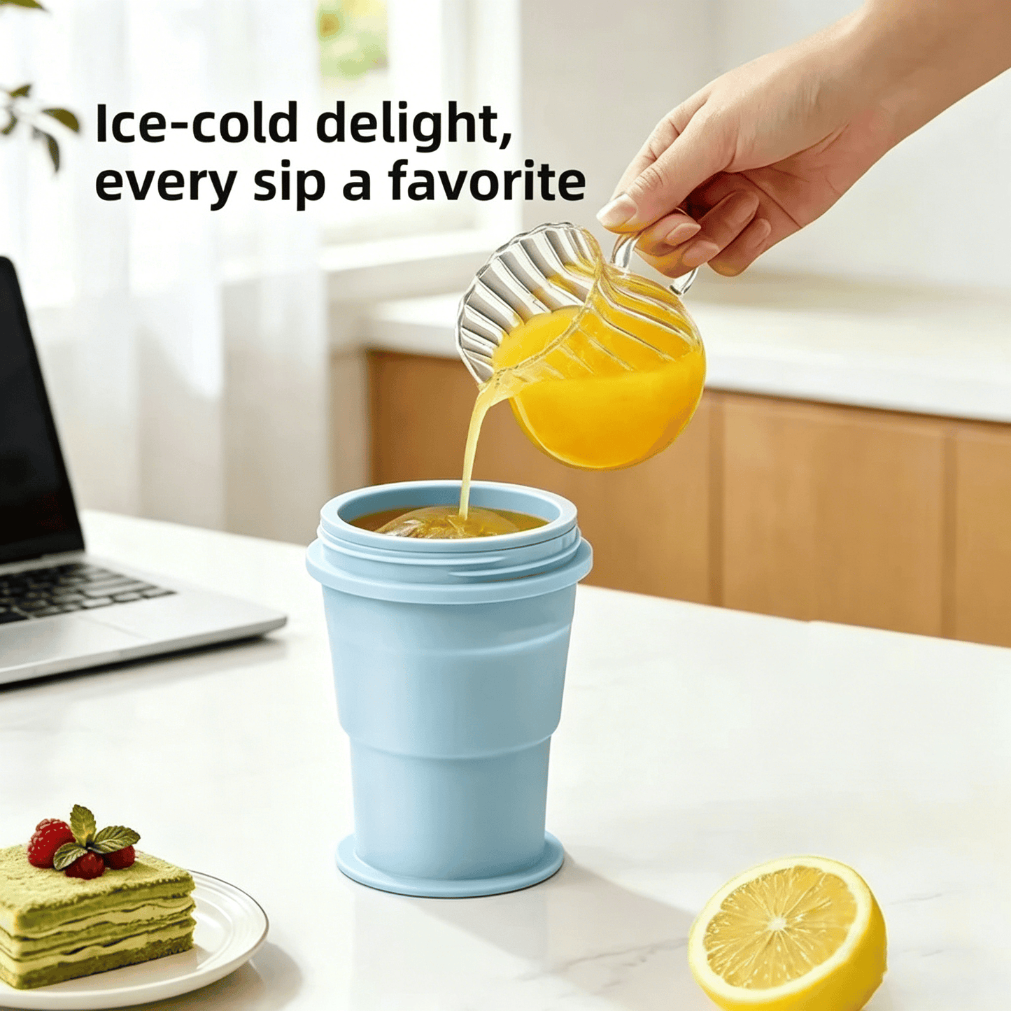 Collapsible Silicone Ice Ball Drinking Cup
