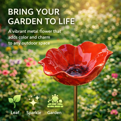 🌟Furongpet™ Handmade Metal Flower Stake – Add Charm & Color To Your Garden
