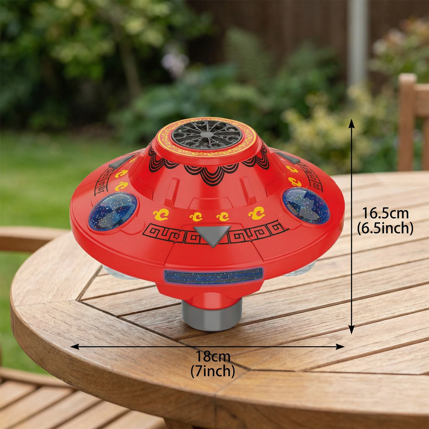 LED Spinning UFO Bubble Blaster Rechargeable Kids Toy