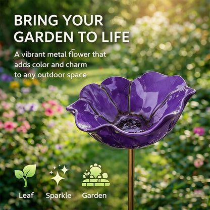 🌟Furongpet™ Handmade Metal Flower Stake – Add Charm & Color To Your Garden