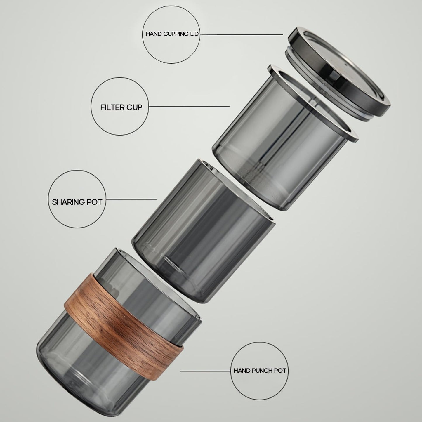Portable Manual Press Coffee Maker, Ideal for Travel, Outdoor & Fishing