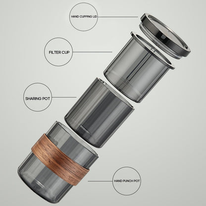 Portable Manual Press Coffee Maker, Ideal for Travel, Outdoor & Fishing