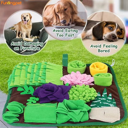 Interactive Snuffle Mat for Dogs & Cats – Nosework Feeding Puzzle Toy